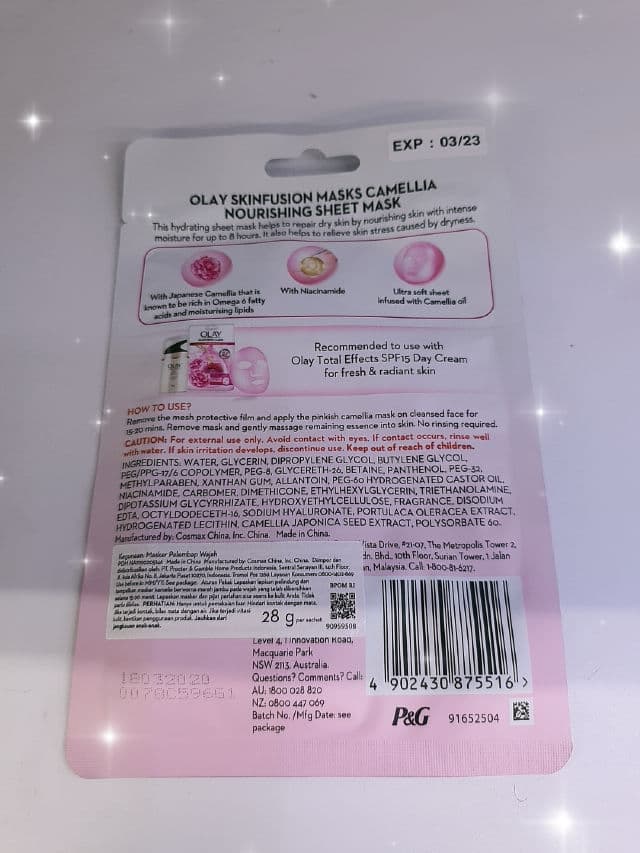 Olay Camella Nourishing Sheet Mask review photo by Amelll