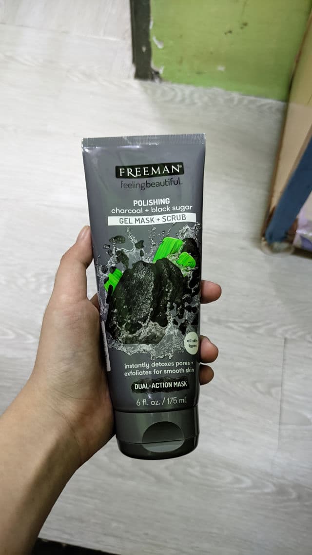 Freeman Feeling Beautiful Charcoal + Black Sugar Gel Mask + Scrub Sachet review photo by AnisaZulaika