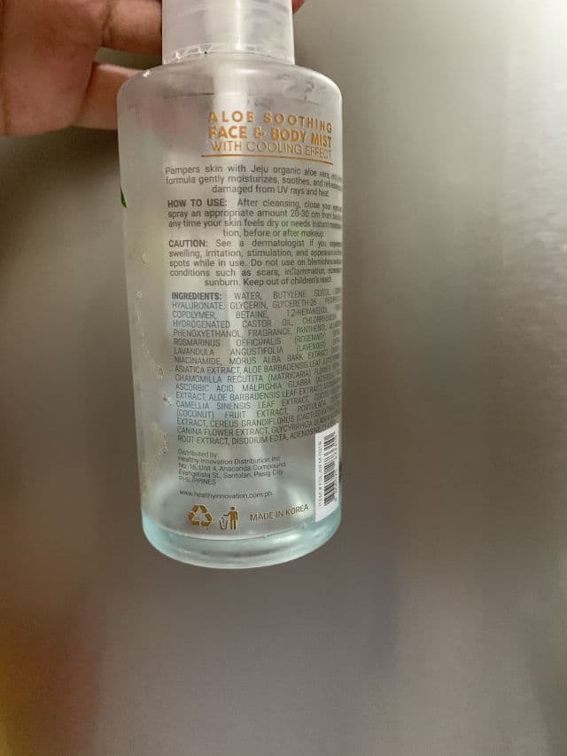 Fresh Skinlab Jeju Aloe Face And Body Mist review photo by Acdv