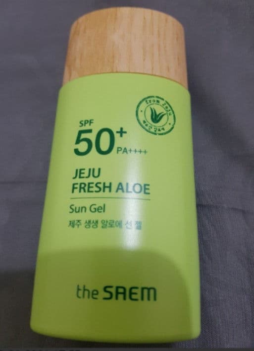 THE SAEM Jeju Fresh Aloe Sun Gel SPF50+ review photo by pparuhwaktu