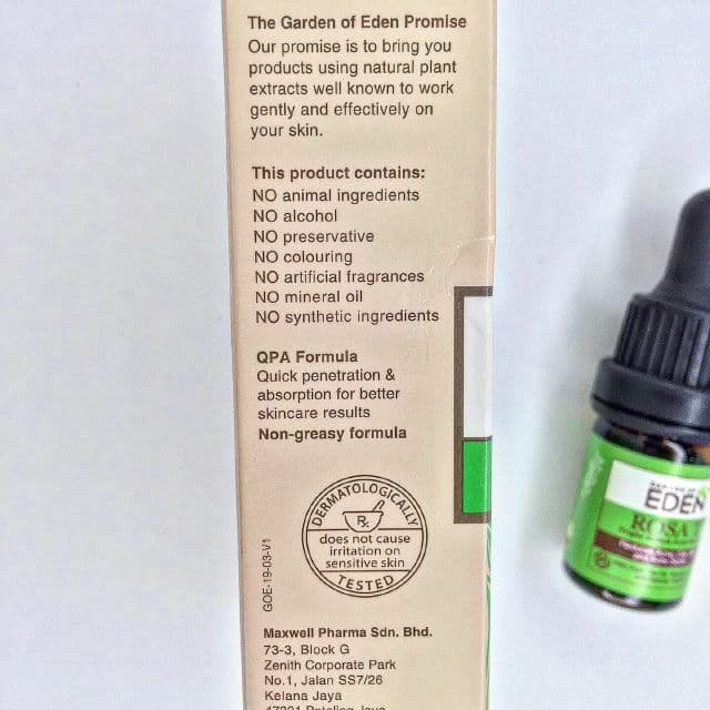 Garden of Eden Rosa T Triple Action Acne Serum review photo by AyzaRoslan