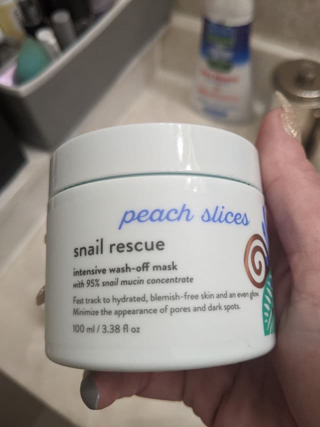 Peach Slices Snail Rescue Intensive Wash-Off Jelly Mask review photo by Azureblu