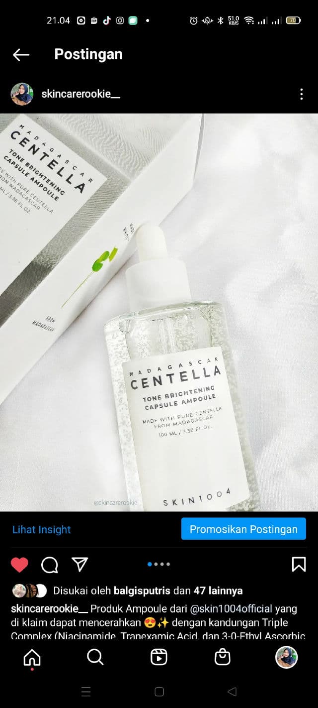 SKIN1004 Madagascar Centella Tone Brightening Capsule Ampoule review photo by Balgisps