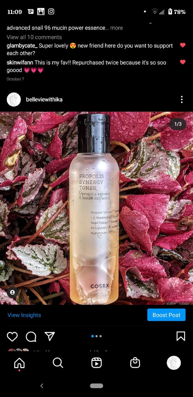COSRX Full Fit Propolis Synergy Toner review photo by Belleviewithika