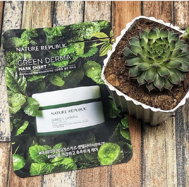 NATURE REPUBLIC Green Derma Mask Sheet review photo by Camelliaskinensis