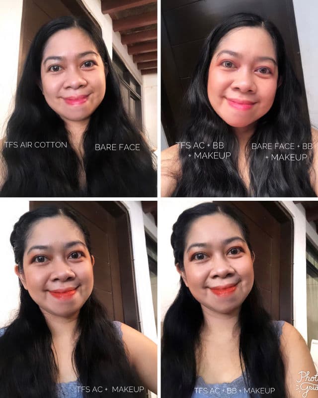 THE FACE SHOP Air Cotton Makeup Base SPF30 PA++ (02 Lavender) review photo by Camelliaskinensis