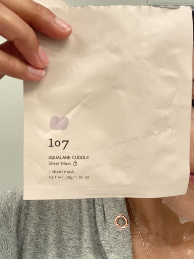 107 Squalane Cuddle Sheet Mask review photo by CindyCuidaTuPiel