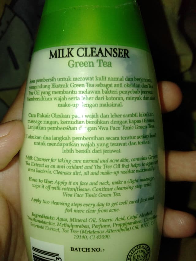 Viva Cosmetics Green Tea Milk Cleanser review photo by Cindyfrnn