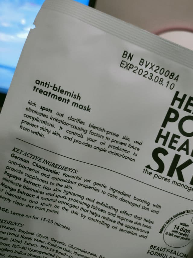 b.liv Kick Spots Out Anti-Blemish Treatment Mask review photo by skincarekid