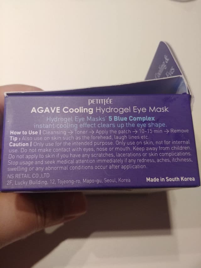 Petitfee Agave Cooling Hydrogel Eye Mask review photo by Clarab13