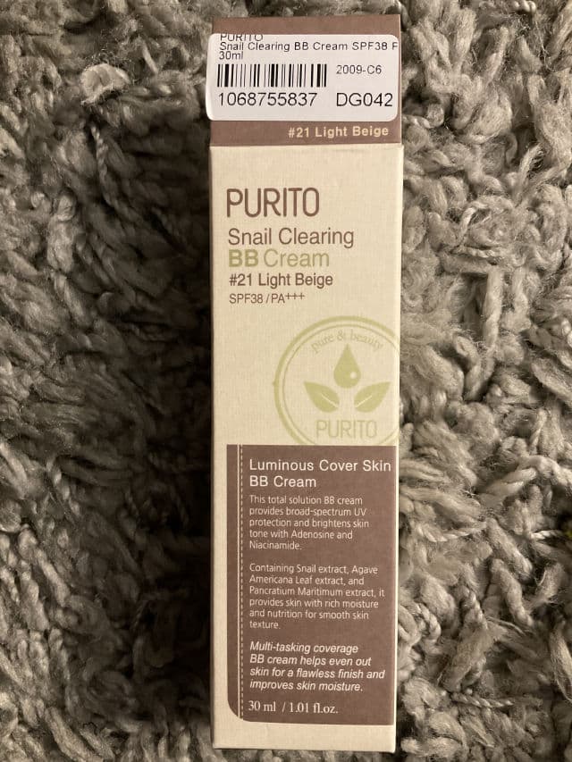 PURITO [Discontinued] Snail Clearing BB Cream SPF38 PA+++ #23 Natural Beige review photo by Danicaaaaa