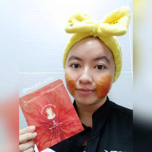 A. by Bom Cosmetics 2-Step Ultra Night Leaf Masks - Ultra Night Leaf Mask review photo by Dayangku