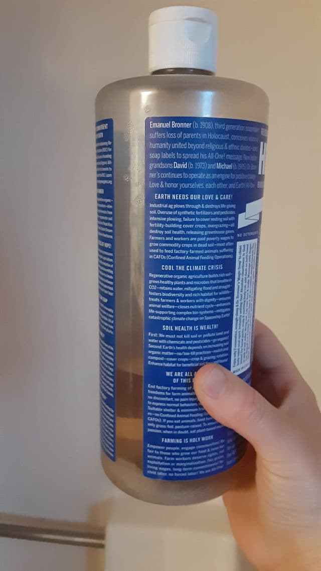 Dr. Bronner's Peppermint - Pure-Castile Liquid Soap review photo by Dazey