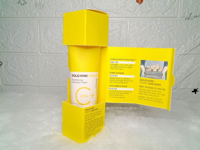 HOLIKA HOLIKA Gold Kiwi Vita C+ Brightening Sleeping Cream review photo by Delima____12 