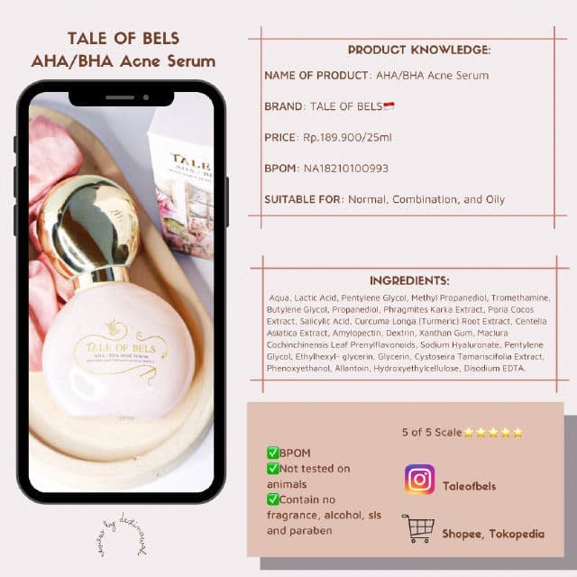 Tale of Bels AHA BHA Acne Serum review photo by Destinawah