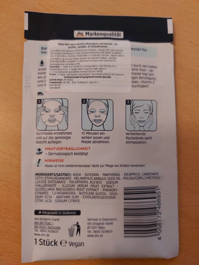 Balea Med Ultra Sensitive Tuchmaske review photo by Diana1989