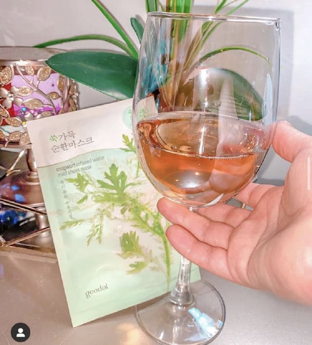 GOODAL Mugwort Infused Water Mild Sheet Mask review photo by DianasBeautyDiary