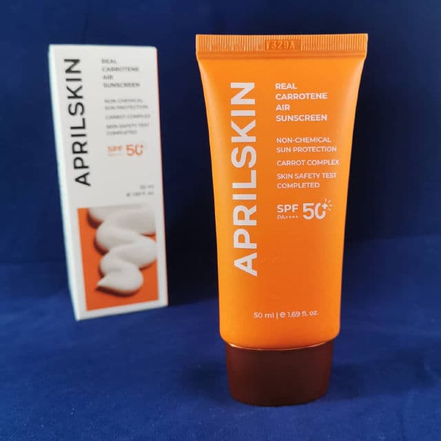 APRIL SKIN Real Carrotene Air Sunscreen SPF50+ PA++++ review photo by Doncaster