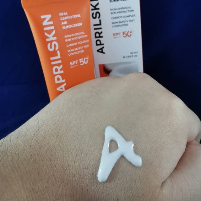 APRIL SKIN Real Carrotene Air Sunscreen SPF50+ PA++++ review photo by Doncaster