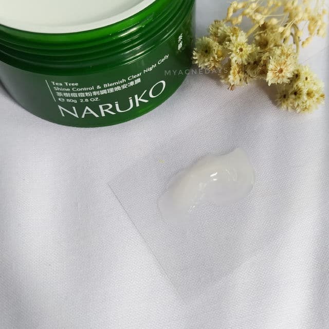 Naruko Tea Tree Shine Control & Blemish Clear Night Gelly review photo by Fadya