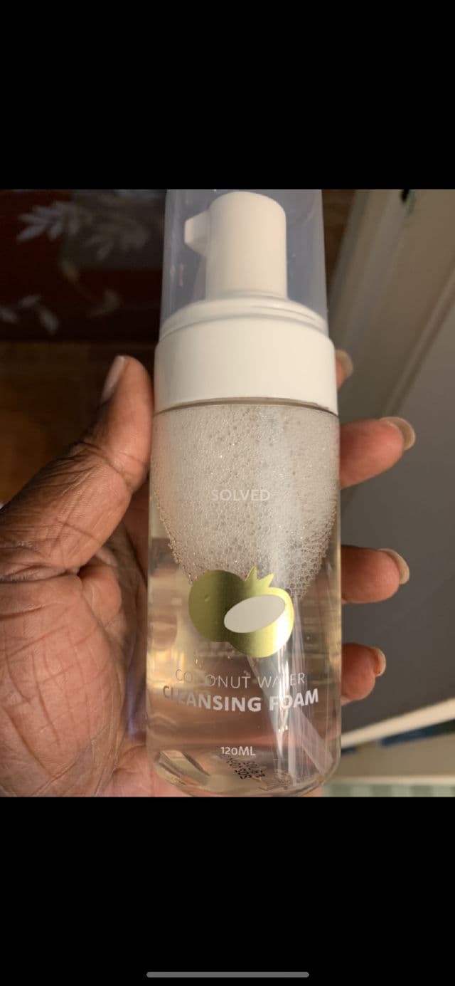 Solved Skincare Coconut Water Cleansing Foam review photo by Georgialion47