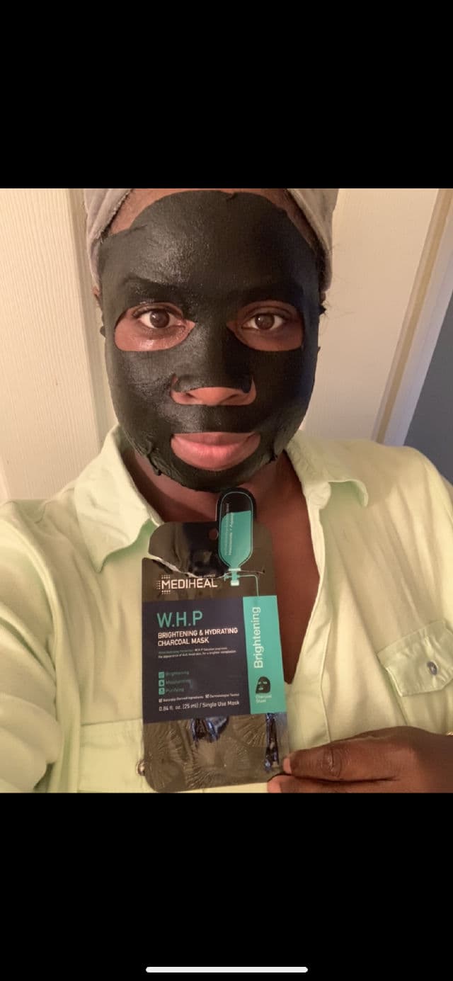 MEDIHEAL MEDIHEAL W.H.P Brightening & Hydrating Charcoal Sheet Mask review photo by Georgialion47