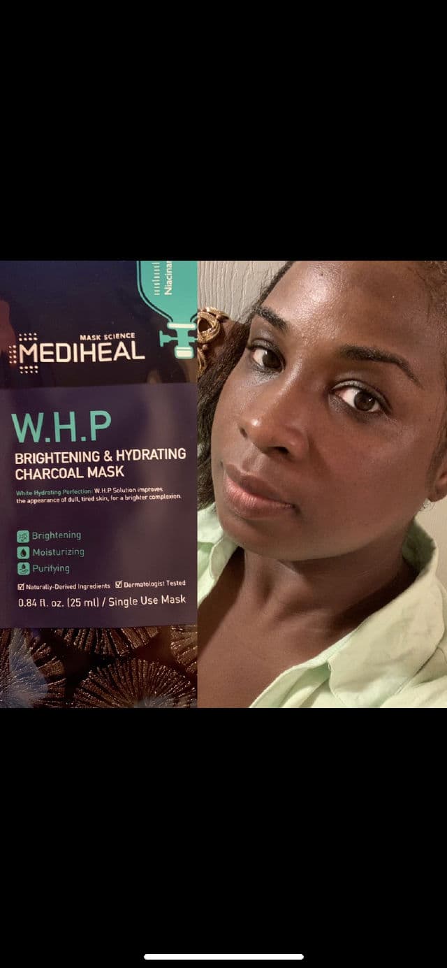 MEDIHEAL MEDIHEAL W.H.P Brightening & Hydrating Charcoal Sheet Mask review photo by Georgialion47