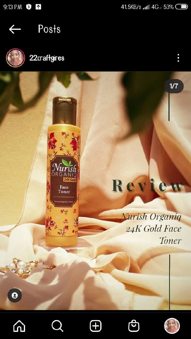 Nurish Organiq 24k Gold Toner review photo by Githarespati