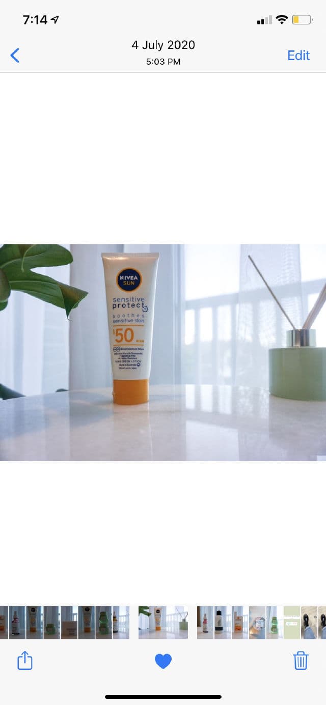 Nivea Sensitive Protect SPF50 Sunscreen Lotion review photo by GlowyMar
