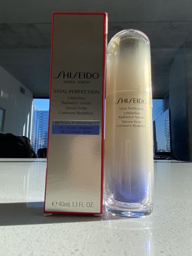 Shiseido Vital Perfection LiftDefine Radiance Lifting Serum review photo by Goldieluxe