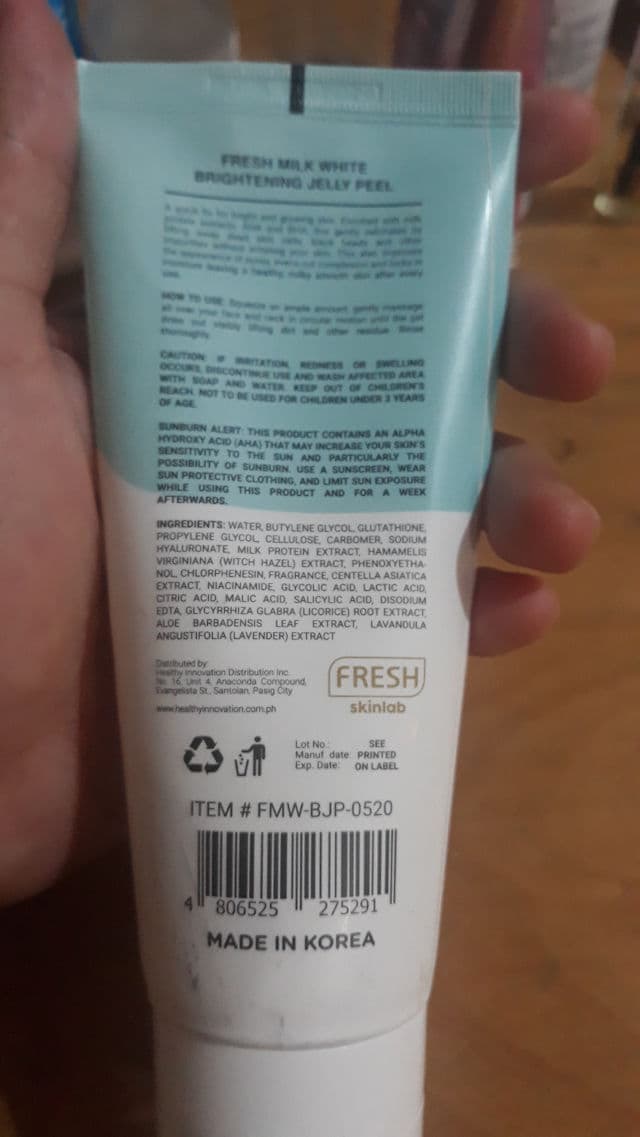 Fresh Skinlab Milk White Brightening Jelly Peel review photo by Gray17
