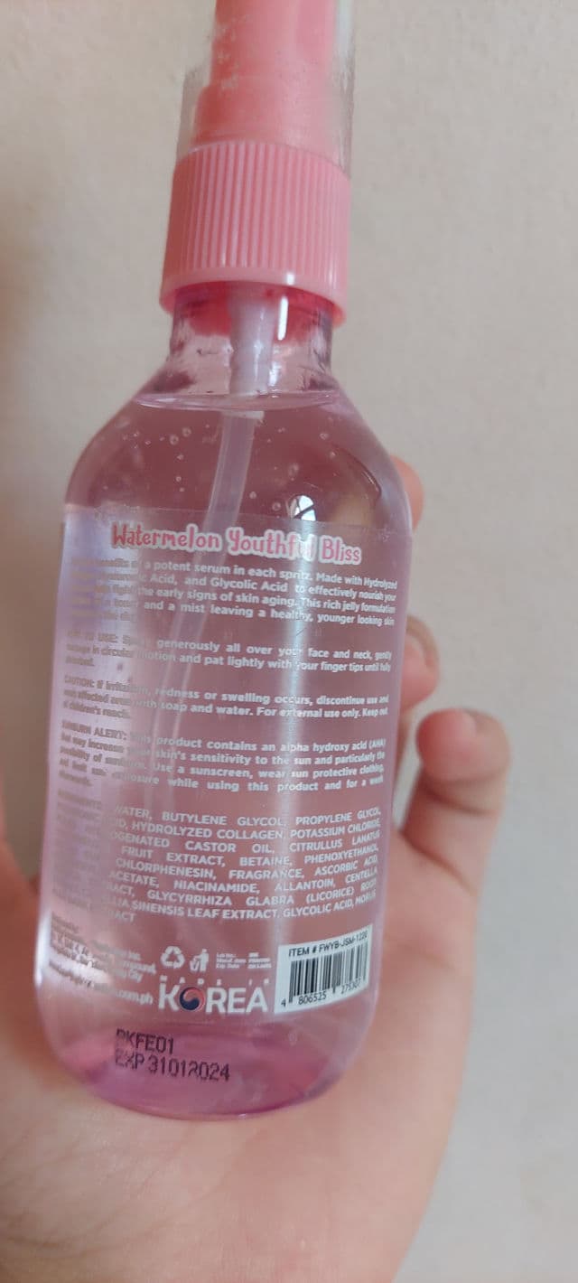 Fresh Skinlab Watermelon Youthful Bliss Jelly Serum Mist	 review photo by Gray17