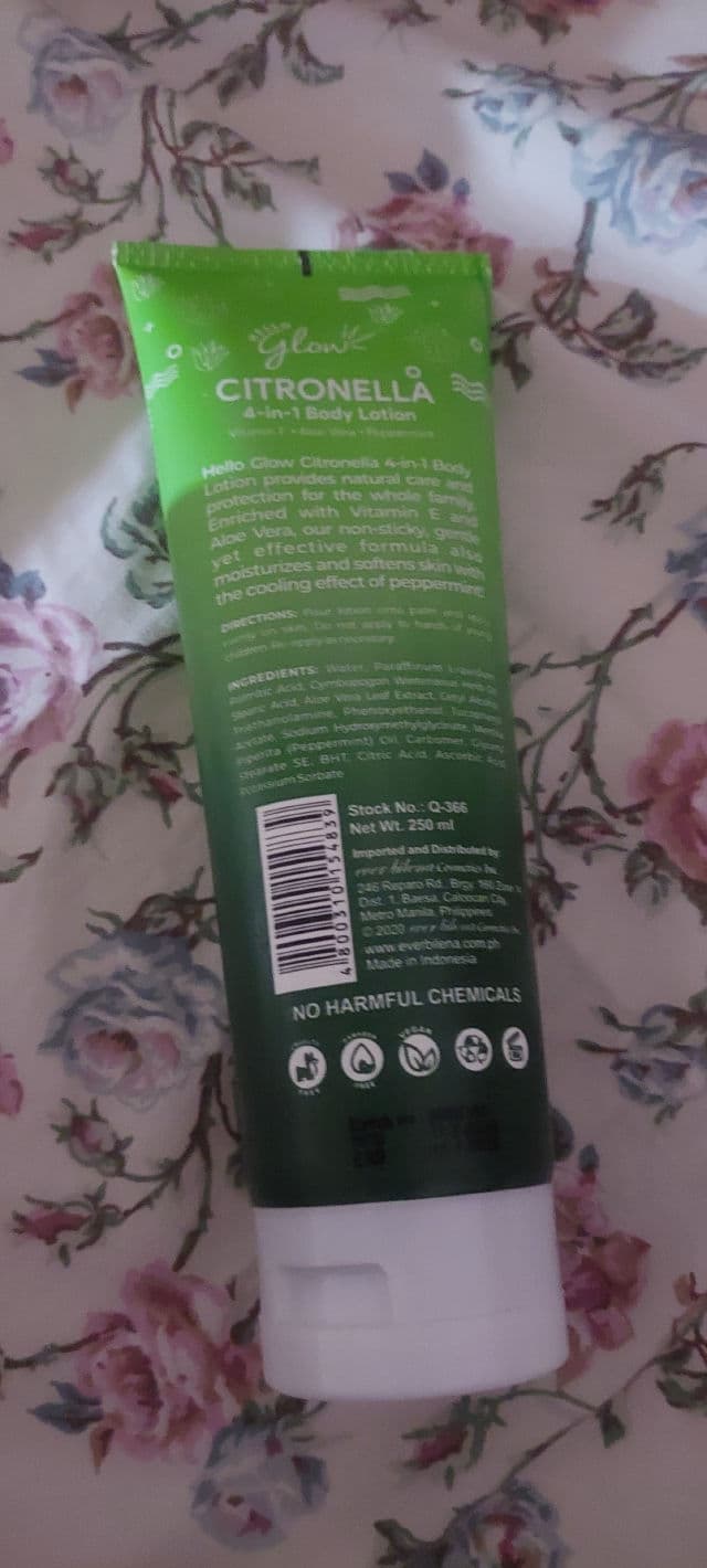 Hello Glow Citronella 4-in-1 Body Lotion  review photo by Gray17