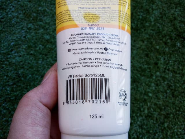 Cosmoderm Vitamin E Facial Scrub with Rosehip Oil review photo by HananAdzman