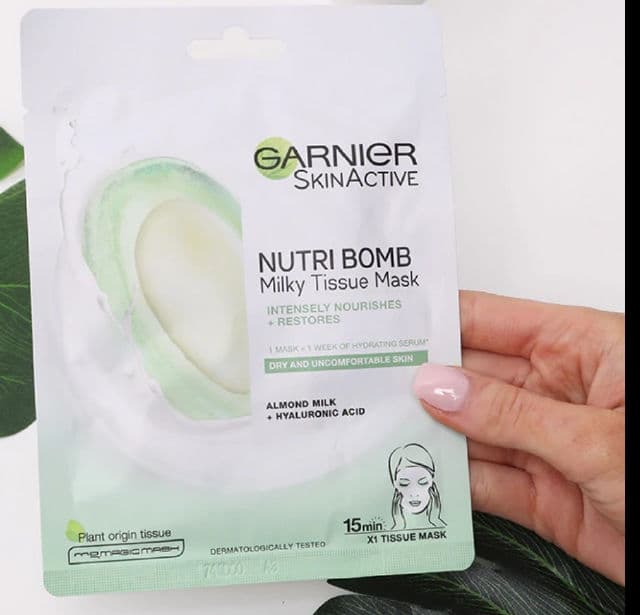 Garnier SkinActive Nutri Bomb Milky Tissue Mask - Almond Milk  review photo by Hanahh