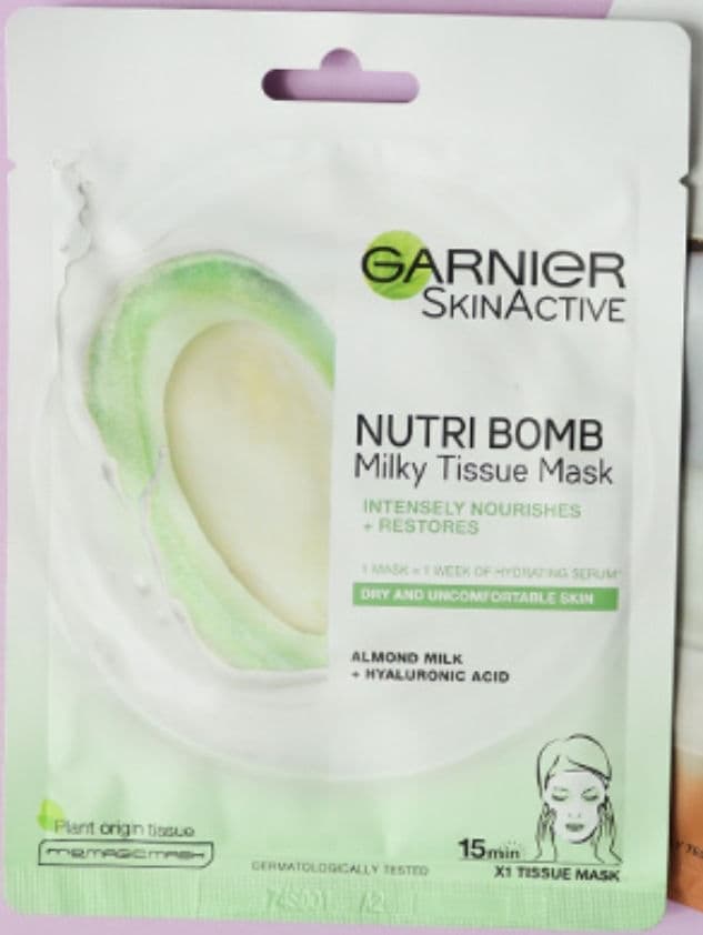 Garnier SkinActive Nutri Bomb Milky Tissue Mask - Almond Milk  review photo by Hanahh