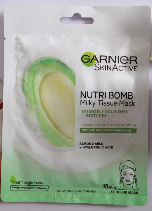 Garnier SkinActive Nutri Bomb Milky Tissue Mask - Almond Milk  review photo by Hanahh