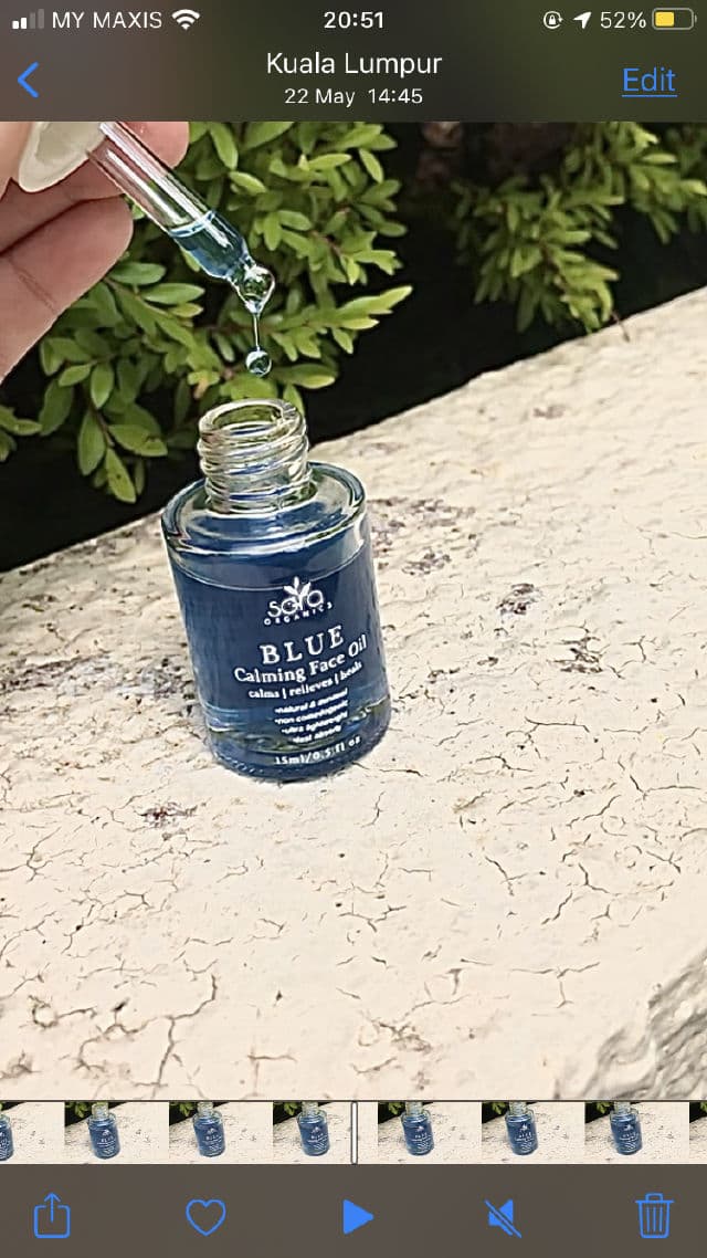 Sora Organics Blue Calming Face Oil review photo by Hannanoiii