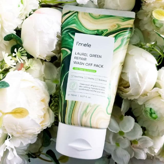 I'mele Laurel Green Repair Wash Off Face Mask Pack review photo by Hendrika01