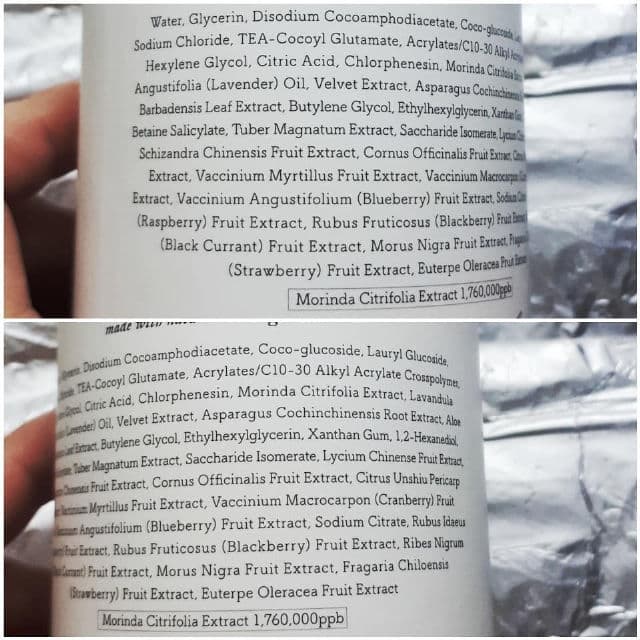 Hanisul Less More Noni Gel Cleanser review photo by IgnisSpaceNew