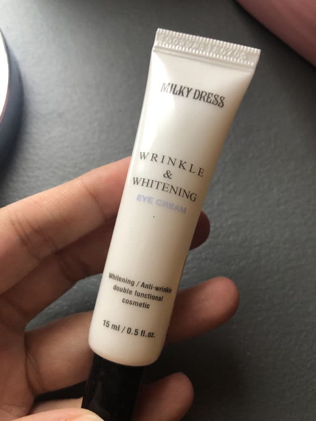 MILKY DRESS Wrinkle & Whitening Eye Cream review photo by Insidemakeupbeauty