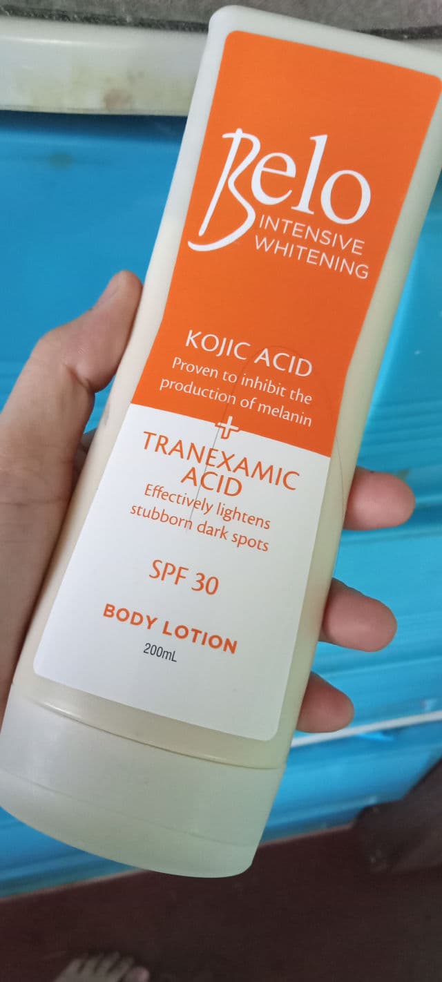 Belo Essentials Kojic Acid Intensive Whitening Body Cream SPF30 review photo by Ireese