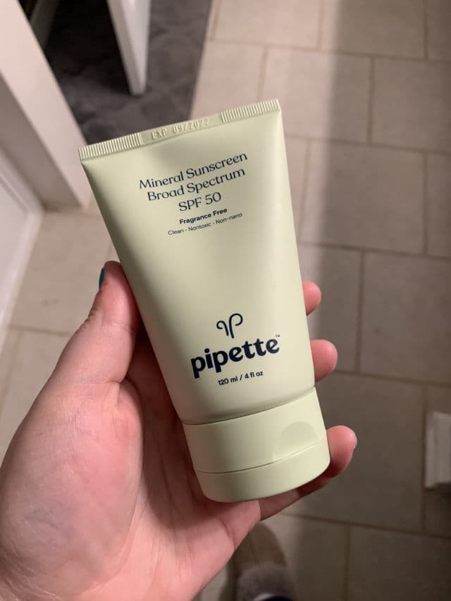 Pipette Mineral Sunscreen Broad Spectrum SPF 50 review photo by Issy88