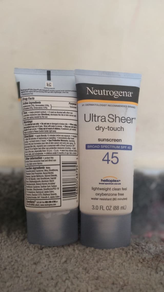 Neutrogena Ultra Sheer Dry-Touch Sunblock SPF 45 review photo by Jamaira