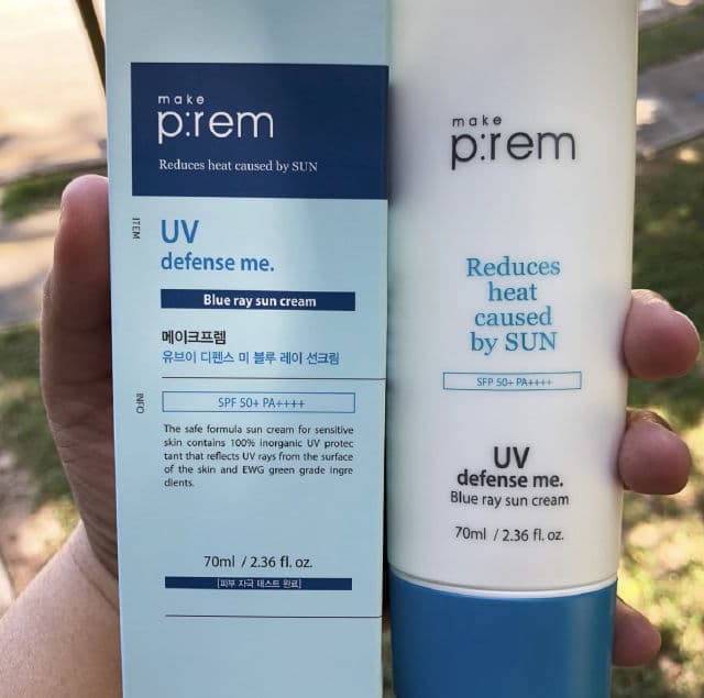 make p:rem UV Defense Me. Blue Ray Sun Cream SPF50+ PA++++ review photo by JessiRU