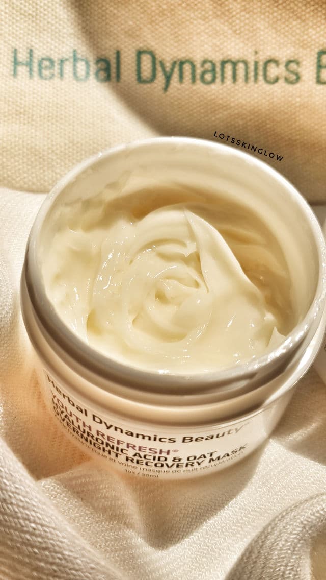Herbal Dynamics Beauty Youth Refresh® Hyaluronic Acid & Oat Overnight Recovery Mask review photo by Jonette