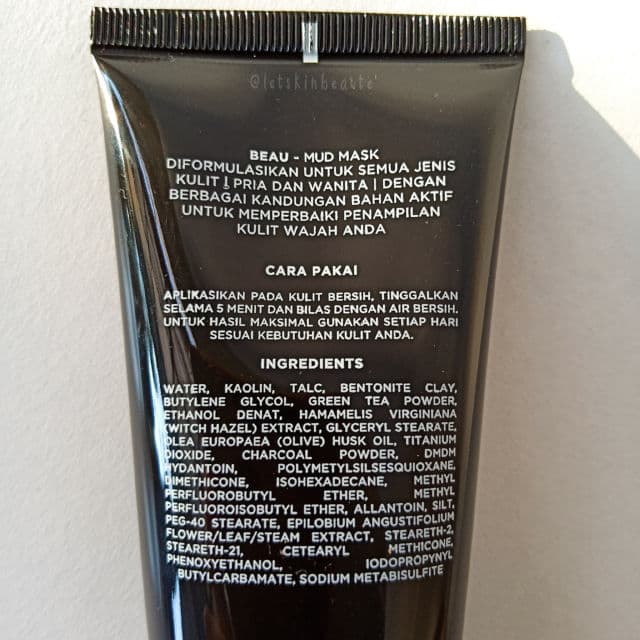 Beau Kirana Mud Mask review photo by Letskinbeaute
