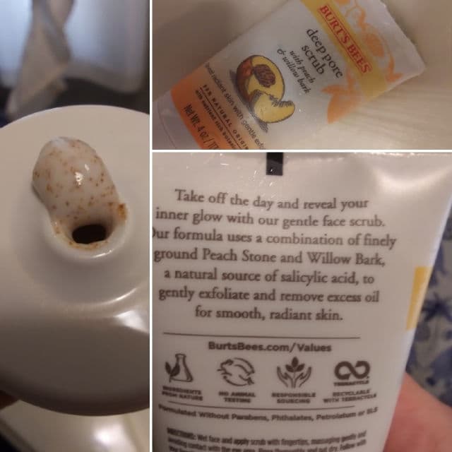 Burt's Bees Peach & Willow Bark Deep Pore Scrub review photo by Lmartinez