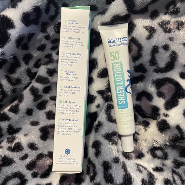 Blue Lizard Sheer Mineral Sunscreen Lotion for Face SPF 50+ review photo by MegD630