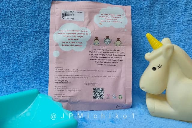 Teddy Clubs Pink Lava Acne Powder Mask review photo by Michico
